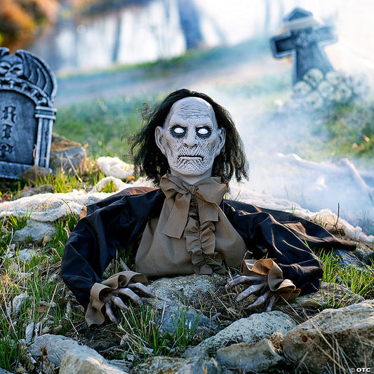 18" Zombie Groundbreaker Plastic Animated Prop Outdoor Halloween Decoration | USA Decoration®