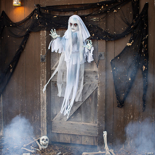 4 Ft. Hanging Ghostly Girl Animated Prop | USA Decoration®