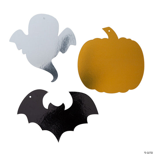 Per Dozen: 5" Foil Halloween Decoration Cutouts - 12 Pc. | USA Decoration®