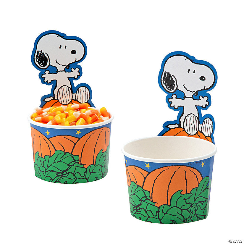 Peanuts Halloween Snoopy-Shaped Disposable Paper Snack Cups - 12 Ct. halloween