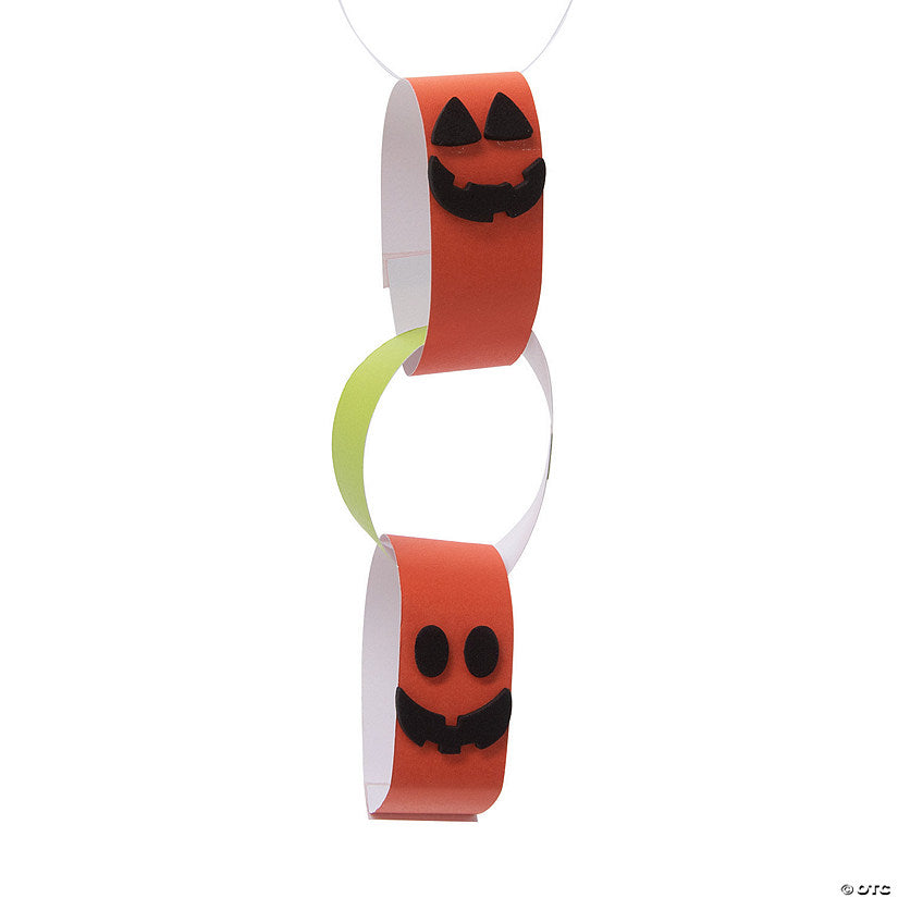 Makes 12: Bulk 500 Pc. Jack-O’-Lantern Paper Chains | USA Decoration®