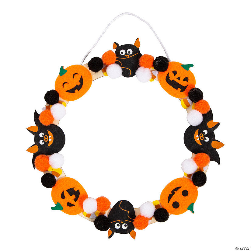 Makes 6: Halloween Wreath Craft Kit - Makes 6 | USA Decoration®