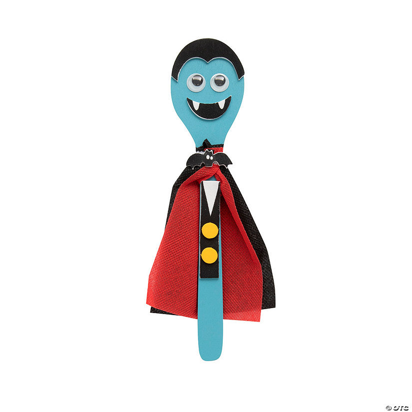 Halloween Vampire Wooden Spoon Craft Kit - Makes 12 | USA Decoration®