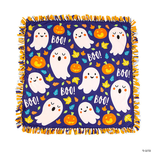Makes 1: Fleece Halloween Tied Throw Craft Kit - Makes 1 | USA Decoration®