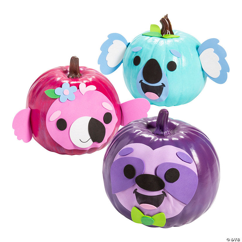 Makes 12: Cute Animal Pumpkin Decorating Craft Kit - Makes 12 | USA Decoration®