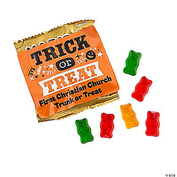 Personalized Halloween Haribo Gummi-Bears Mini Packs - 37 Pc. | USA Decoration®