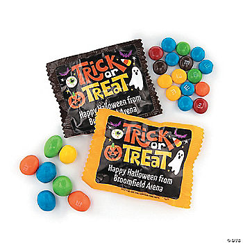 4 lbs. Bulk 96 Pc. Personalized Halloween M&M’s Fun Size Candy Pack Assortment | USA Decoration®