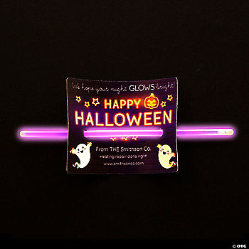 Bulk 50 Pc. Personalized Halloween Glow Bracelets with Card | USA Decoration®