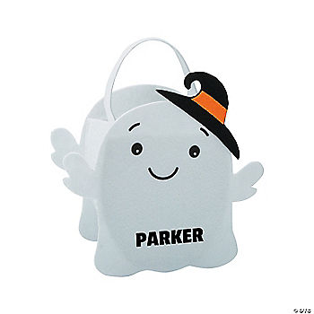 Personalized Felt Ghost Trick-or-Treat Bucket halloween