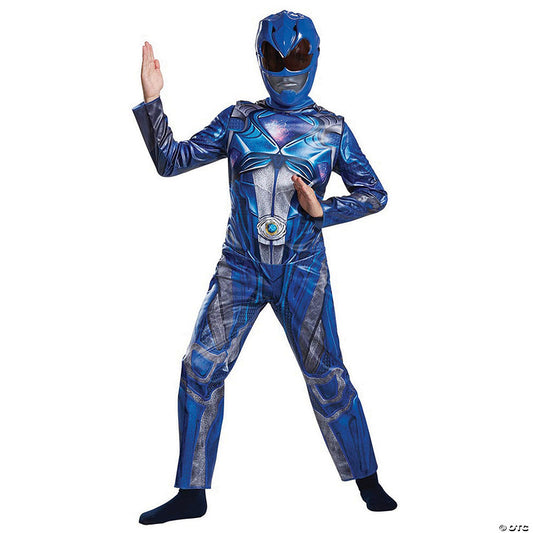 Kids Classic Mighty Morphin Power Rangers™ Blue Ranger Jumpsuit Costume | USA Decoration®