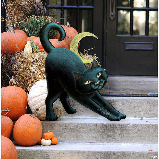 Spooky Halloween Cat Door Decor By Laura Seeley | USA Decoration®
