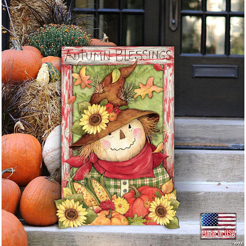 Designocracy Scarecrow Halloween Door Decor By Susan Winget Thanksgiving Halloween Decor | USA Decoration®