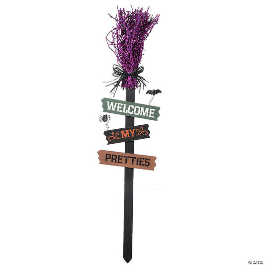 National Tree Company 33 in. Witch’s Broom Garden Stake | USA Decoration®