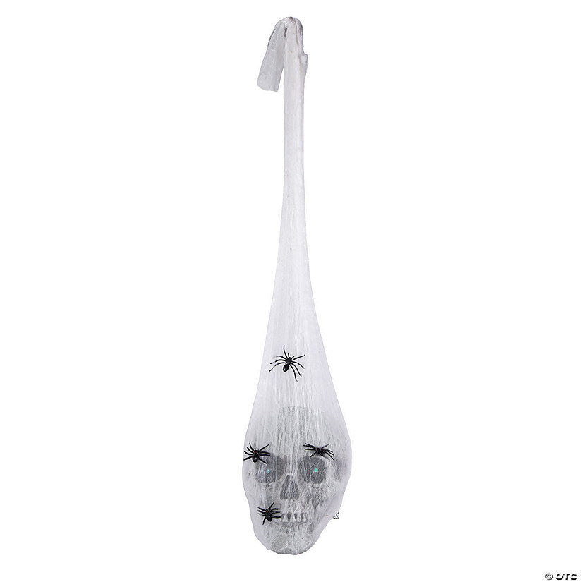 National Tree Company 27 in. Animated Halloween Hanging Skull, Sound Activated | USA Decoration®