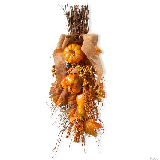 Each: National Tree Company 28 in. Pumpkin Teardrop | USA Decoration®