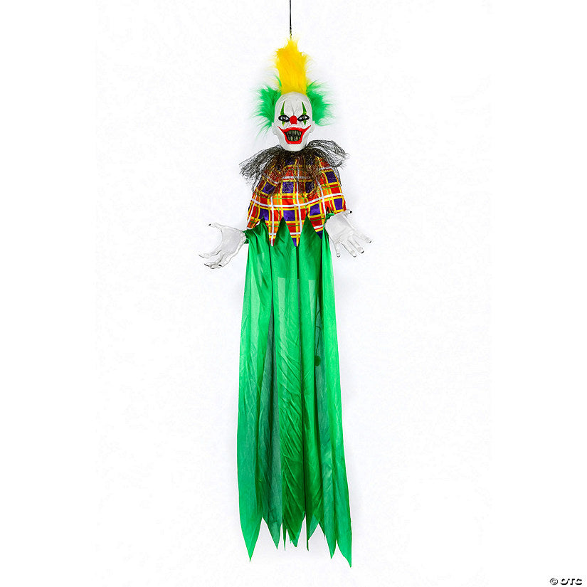 National Tree Company 39 in. Hanging Animated Halloween Clown, Sound Activated | USA Decoration®