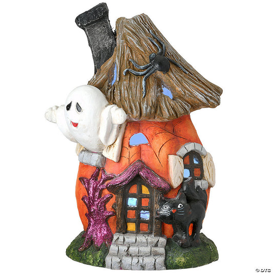 National Tree Company 18 in. Pumpkin Haunted House with LED Light | USA Decoration®