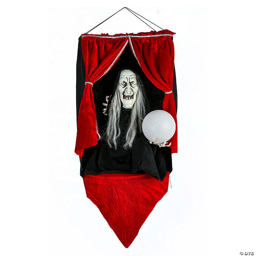 National Tree Company 28 in. Animated Halloween Fortune Teller, Sound Activated | USA Decoration®