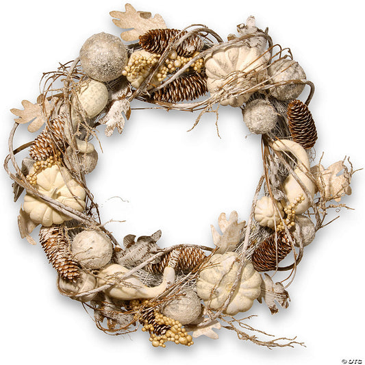 Each National Tree Company 20 in. Pumpkin and Pinecone Wreath