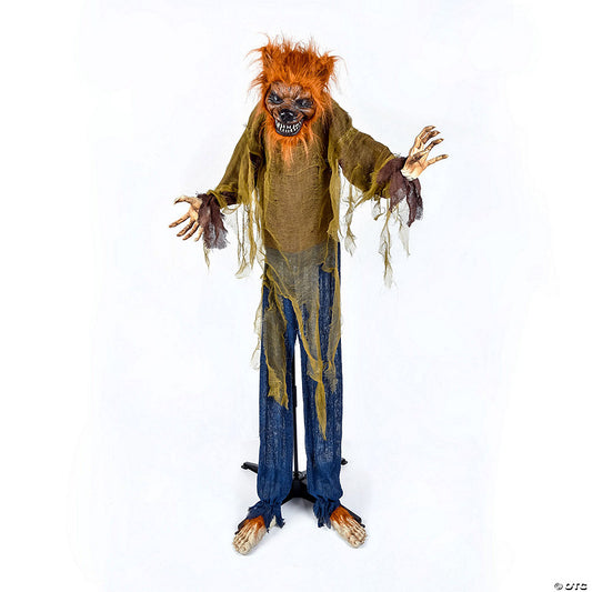 National Tree Company 63 in. Animated Halloween Werewolf, Sound Activated | USA Decoration®