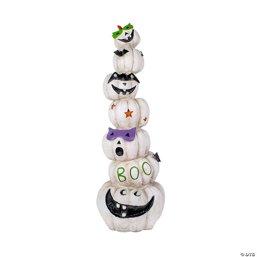 Each: National Tree Company 47 in. Stacked White Halloween Jack-O-Lanterns | USA Decoration®