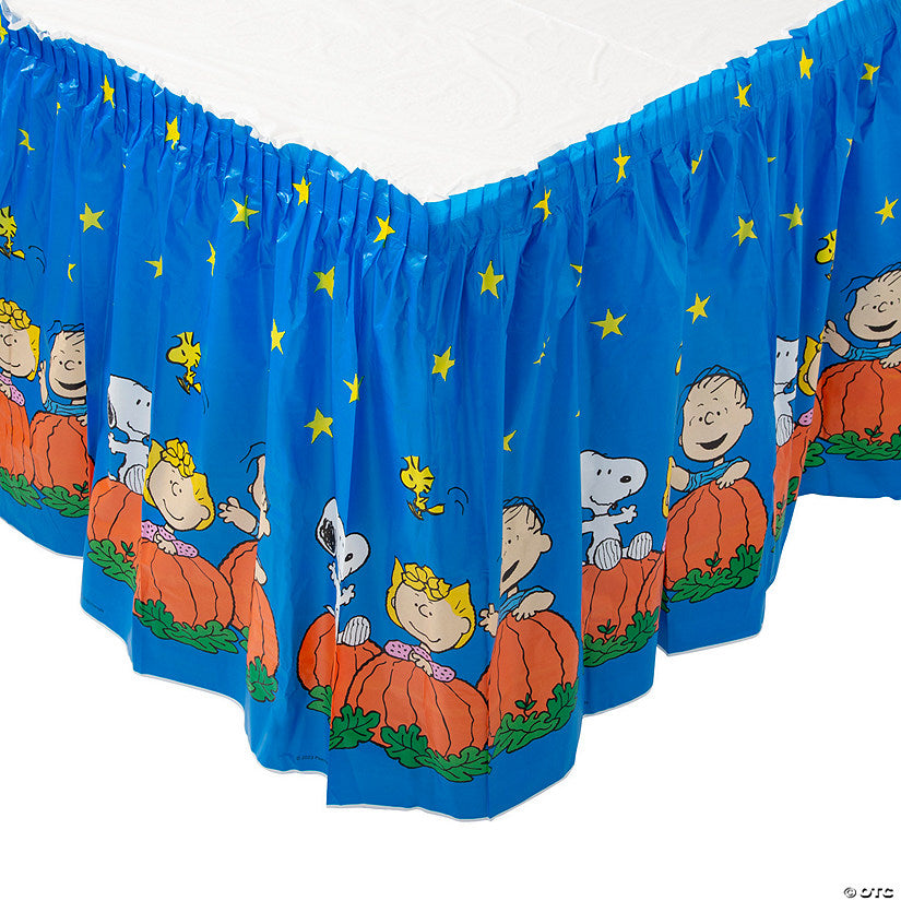 1 Piece(s): 14 Ft. x 29" Peanuts® Halloween Pleated Plastic Table Skirt | USA Decoration®