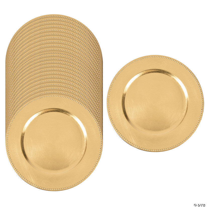 Gold Chargers - 24 Ct. | USA Decoration®