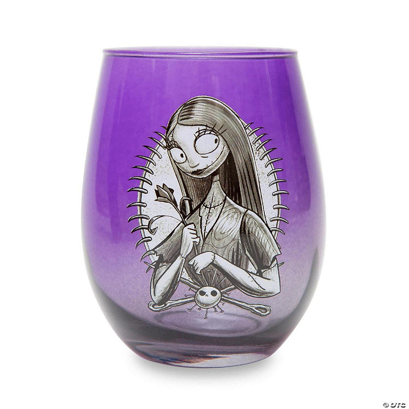 Disney The Nightmare Before Christmas Sally Purple Stemless Wine Glass | USA Decoration®