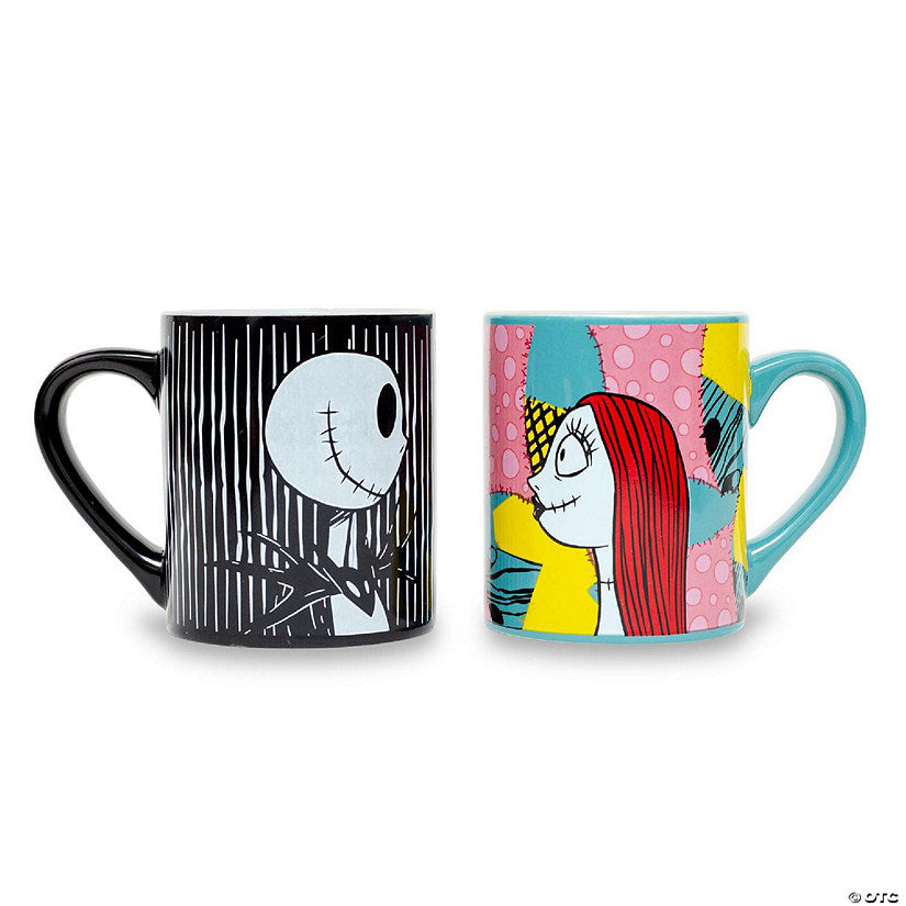 Disney Nightmare Before Christmas Jack and Sally "Meant To Be" Ceramic Mug Set | USA Decoration®