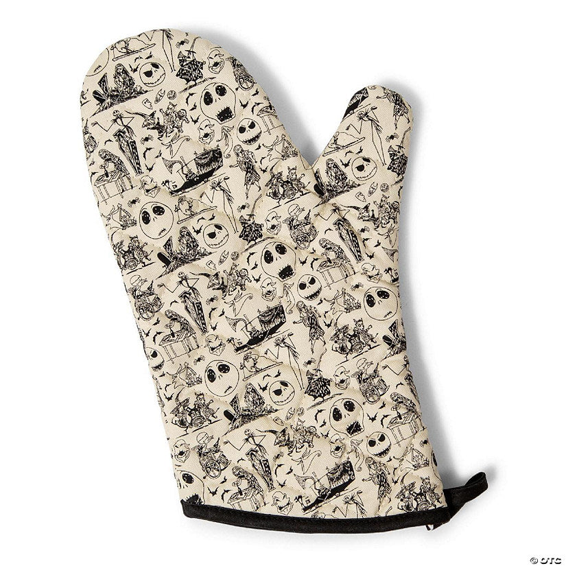 Disney The Nightmare Before Christmas Black and White Kitchen Oven Mitt Glove | USA Decoration®