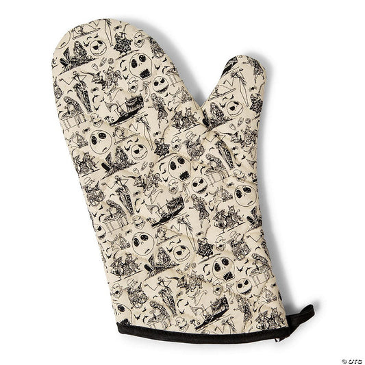 Disney The Nightmare Before Christmas Black and White Kitchen Oven Mitt Glove | USA Decoration®
