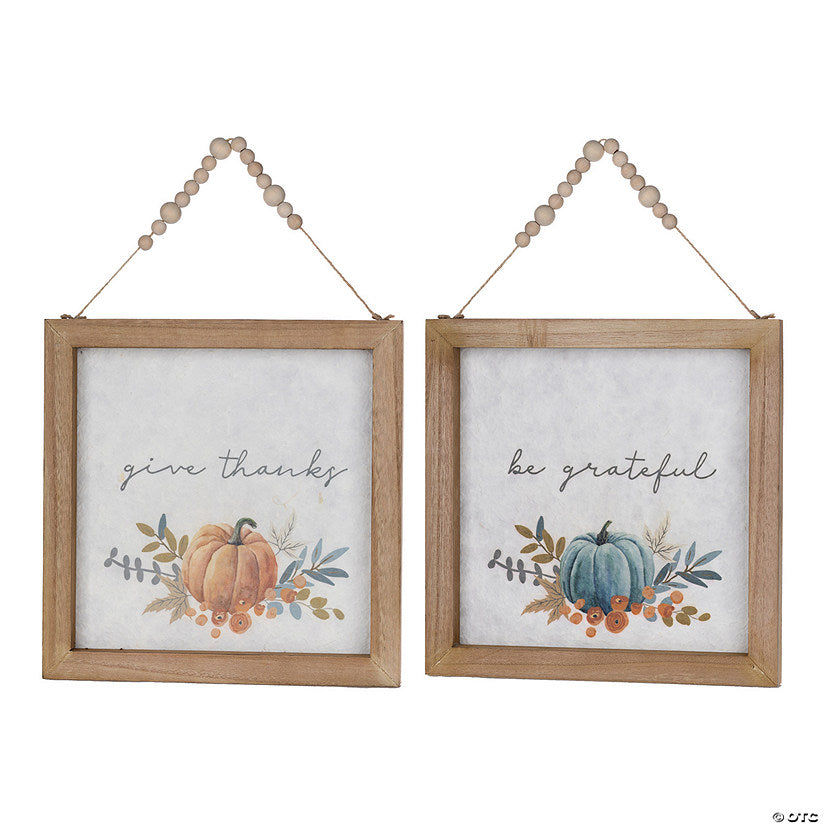 1 Set(s): Melrose International Framed Pumpkin Print (Set Of 2) 12In | USA Decoration®
