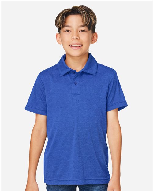 Youth Zone Sonic Heather Performance Polo | USA Decoration