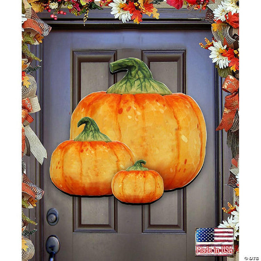 Designocracy Stacking Pumpkins Halloween Door Decor Thanksgiving Halloween Decor | USA Decoration®