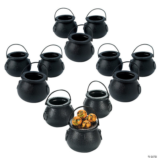 Bulk Set of Black Cauldron Candy Buckets - Perfect for DIY Projects - 144 Pc. halloween