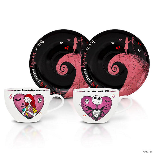 Disney The Nightmare Before Christmas Bone China Teacup and Saucer Set of 2 | USA Decoration®