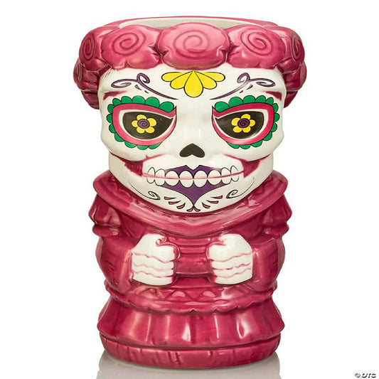 Geeki Tiki Day Of The Dead Sugar Skull Woman 16 Ounce Ceramic Mug | USA Decoration®