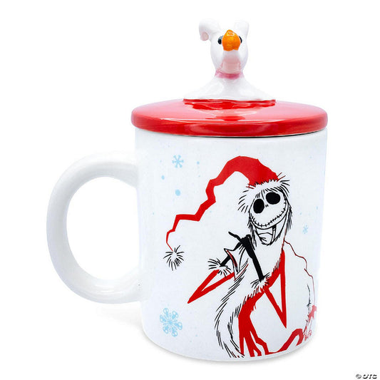 Disney The Nightmare Before Christmas Santa Jack Ceramic Mug With Sculpted Lid | USA Decoration®