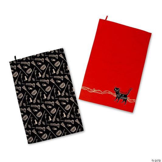 Disney Hocus Pocus Black Kitchen Hand Towels Set of 2 | USA Decoration®