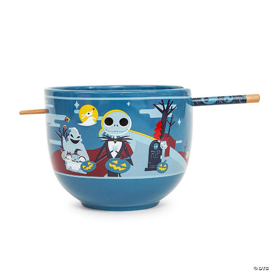 Disney The Nightmare Before Christmas 20-Ounce Ramen Bowl with Chopsticks | USA Decoration®