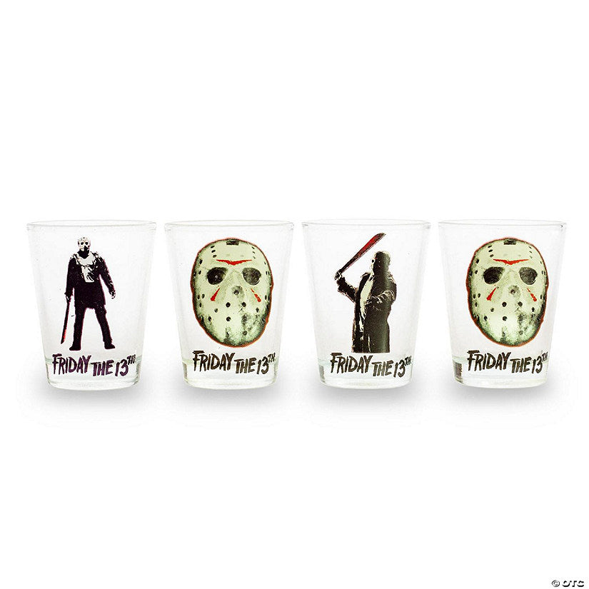 Friday The 13th Jason Voorhees 2-Ounce Mini Shot Glasses Set of 4 | USA Decoration®