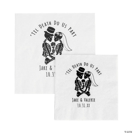 Bulk 50 Pc. Personalized Halloween Wedding Napkins | USA Decoration®