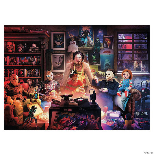 Horror Night Watch Party 1000 Piece Jigsaw Puzzle By Rachid Lotf | USA Decoration®