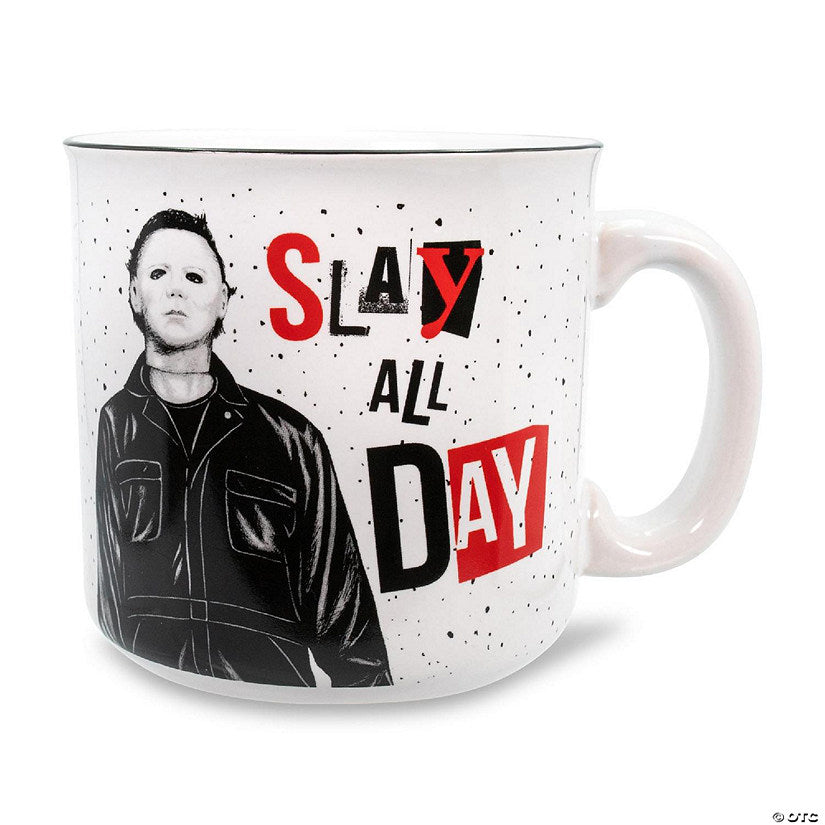 Halloween II "Slay All Day" Ceramic Camper Mug Holds 20 Ounces | USA Decoration®