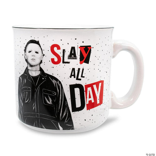 Halloween II "Slay All Day" Ceramic Camper Mug Holds 20 Ounces | USA Decoration®