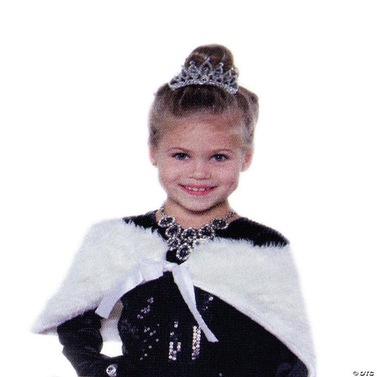 White Faux Fur Wrap Child Costume Accessory One Size
