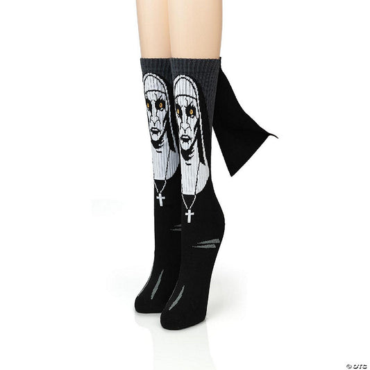 The Nun Athletic Crew Socks with 3D Print - Breathable Black Tube Socks - 1 Pair | USA Decoration®