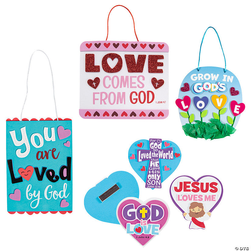 Bulk Valentine's Day God's Love Craft Kit Assortment - Makes 48 | USA Decoration®