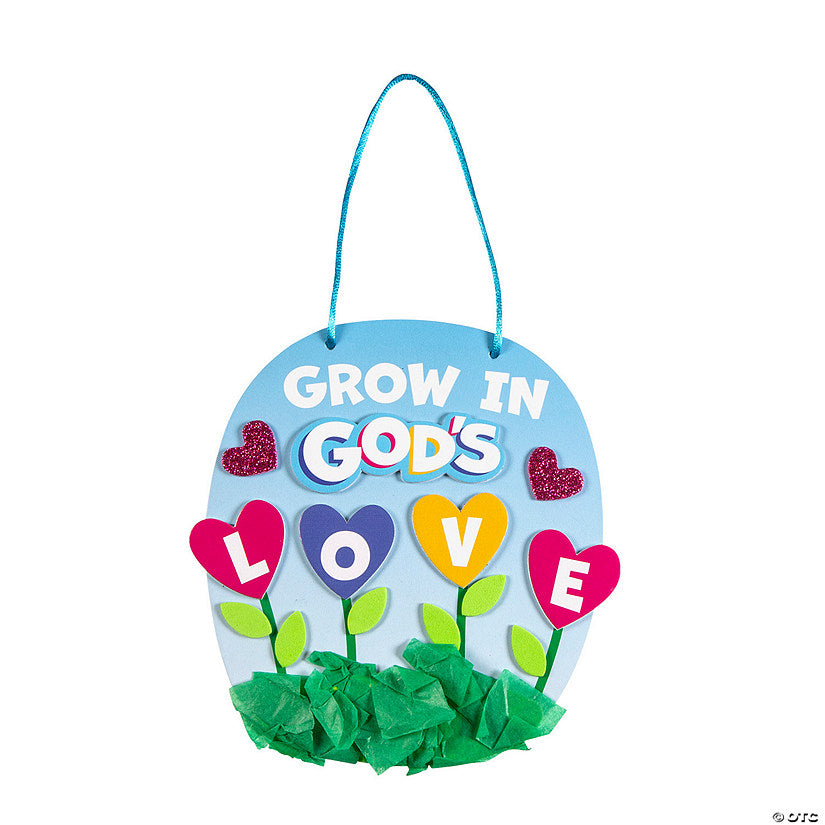 Grow in God’s Love Sign Craft Kit - Makes 12 | USA Decoration®