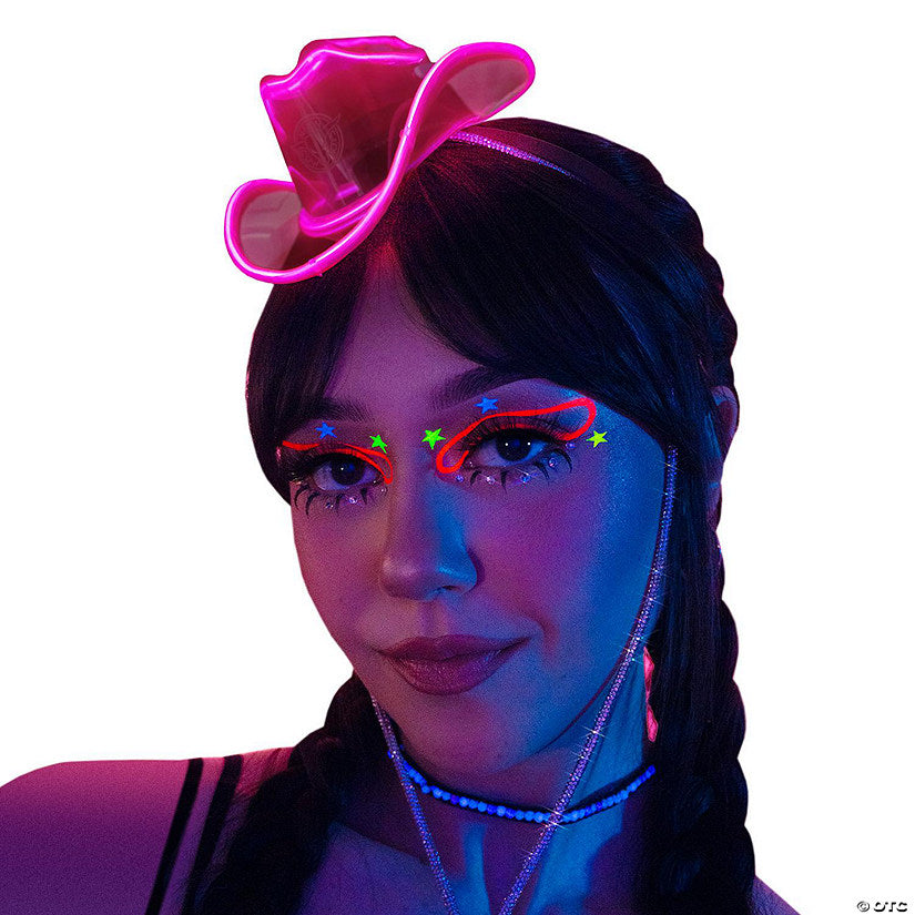 NEON COWBOY Mini Pink Lighting Hat Cowgirl | USA Decoration®